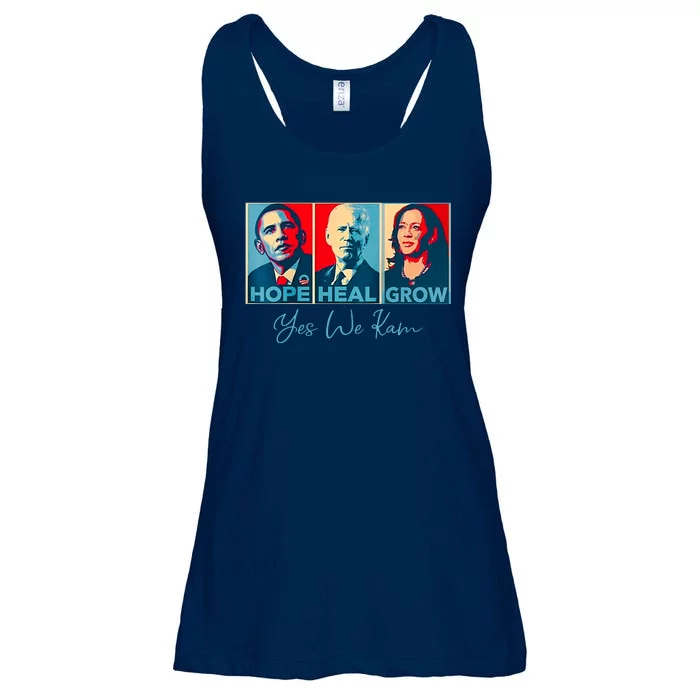 Hope Heal Grow Yes We Kam President Democrat Election Ladies Essential Flowy Tank