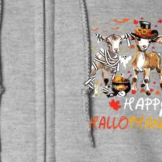 Happy Hallothanksmas Goats Full Zip Hoodie