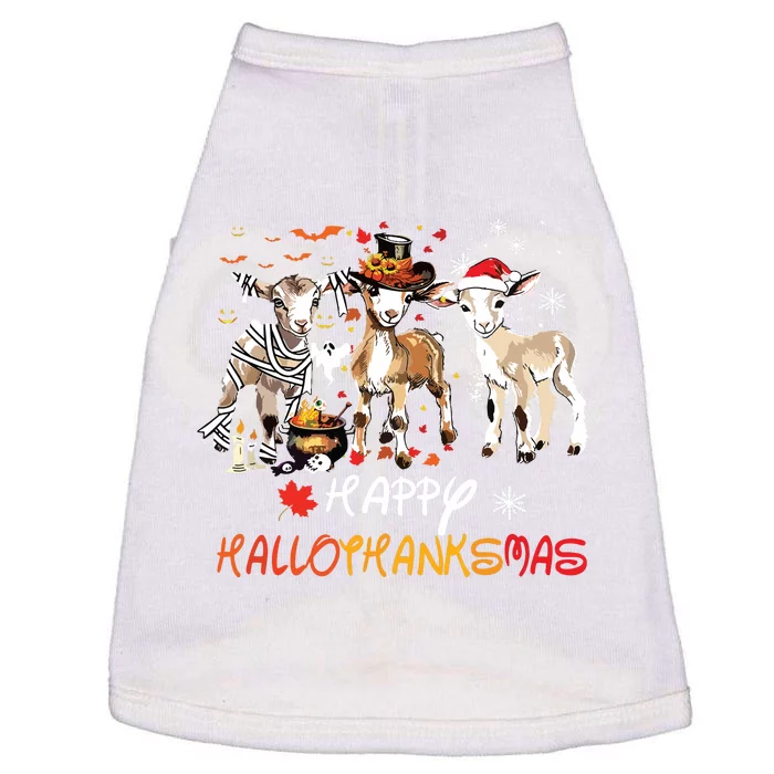 Happy Hallothanksmas Goats Doggie Tank