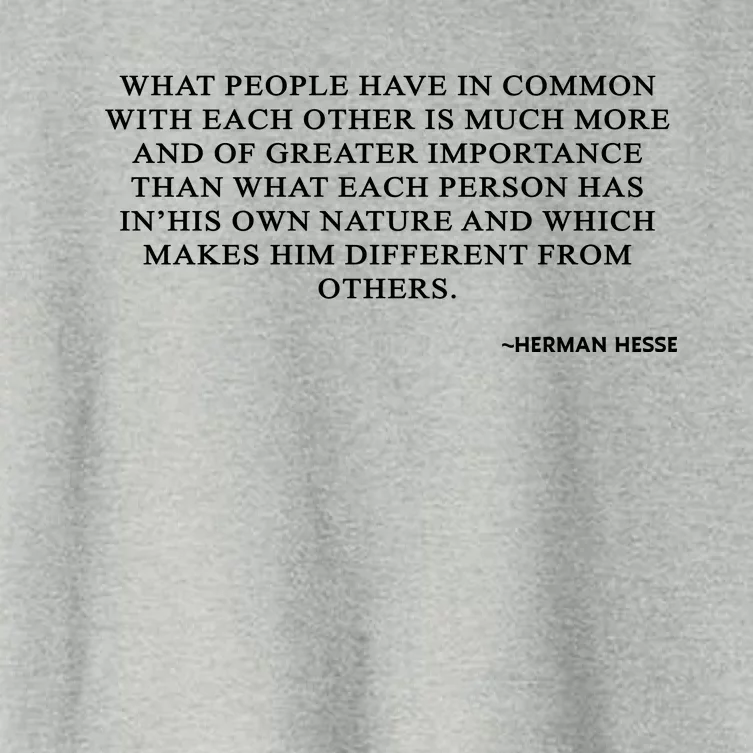 Hermann Hesse Gertrude Book Quote What People Have In Common Women's Crop Top Tee