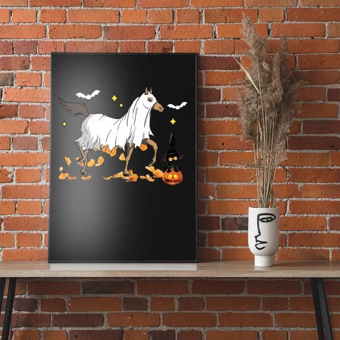 Halloween Horse Ghost Cowboy Western Halloween Poster