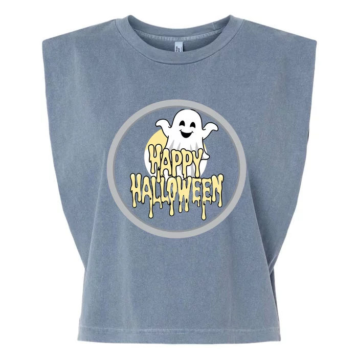 Happy Halloween Ghost Cute And Spooky Garment-Dyed Women's Muscle Tee