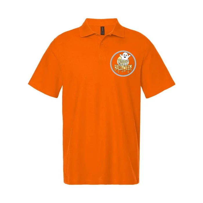 Happy Halloween Ghost Cute And Spooky Softstyle Adult Sport Polo