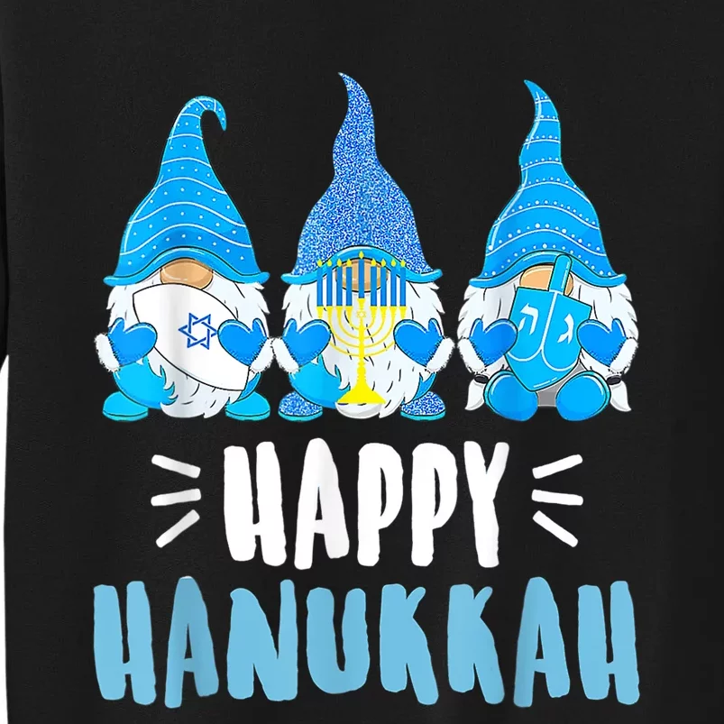 Happy Hanukkah Gnomes Jewish Gnome Lover Chanukah Tall Sweatshirt