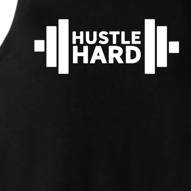 Hustle Hard Gym Rat Workout Gains Heavy Lifting Muscle Build Gift Ladies Tri-Blend Wicking Tank