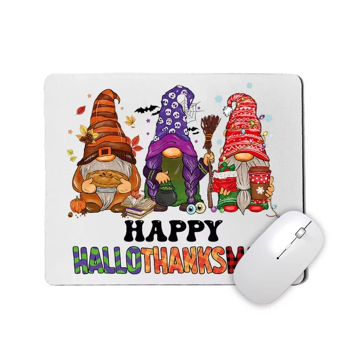 Happy Hallothanksmas Gnomes Mousepad