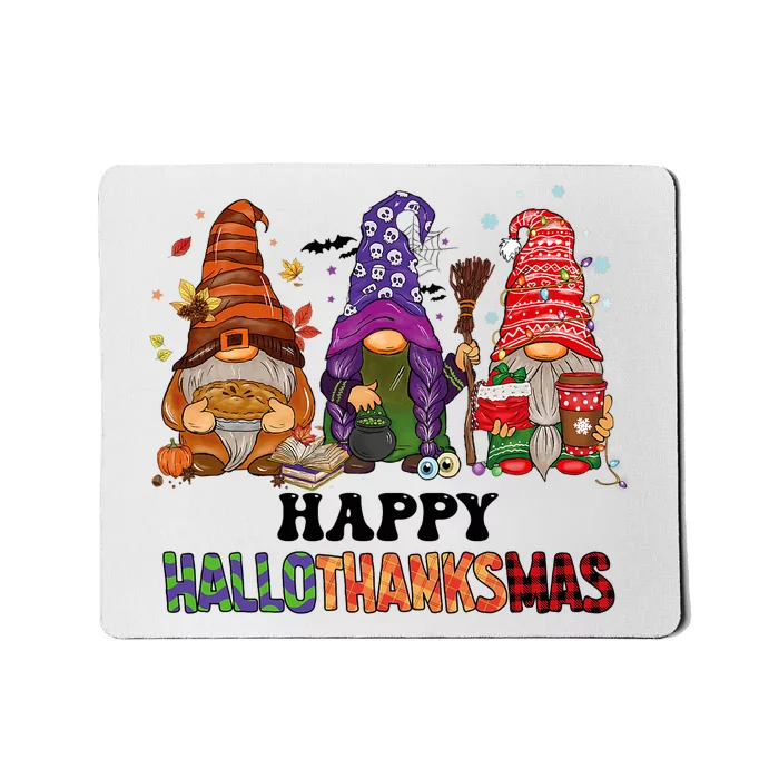 Happy Hallothanksmas Gnomes Mousepad