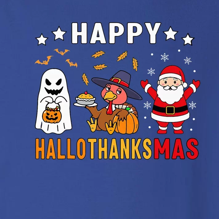 Happy Hallothanksmas Ghost Turkey Pumpkin Toddler Long Sleeve Shirt