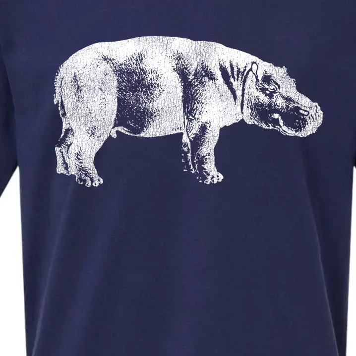 Hippopotamus Hippo Gift Sueded Cloud Jersey T-Shirt