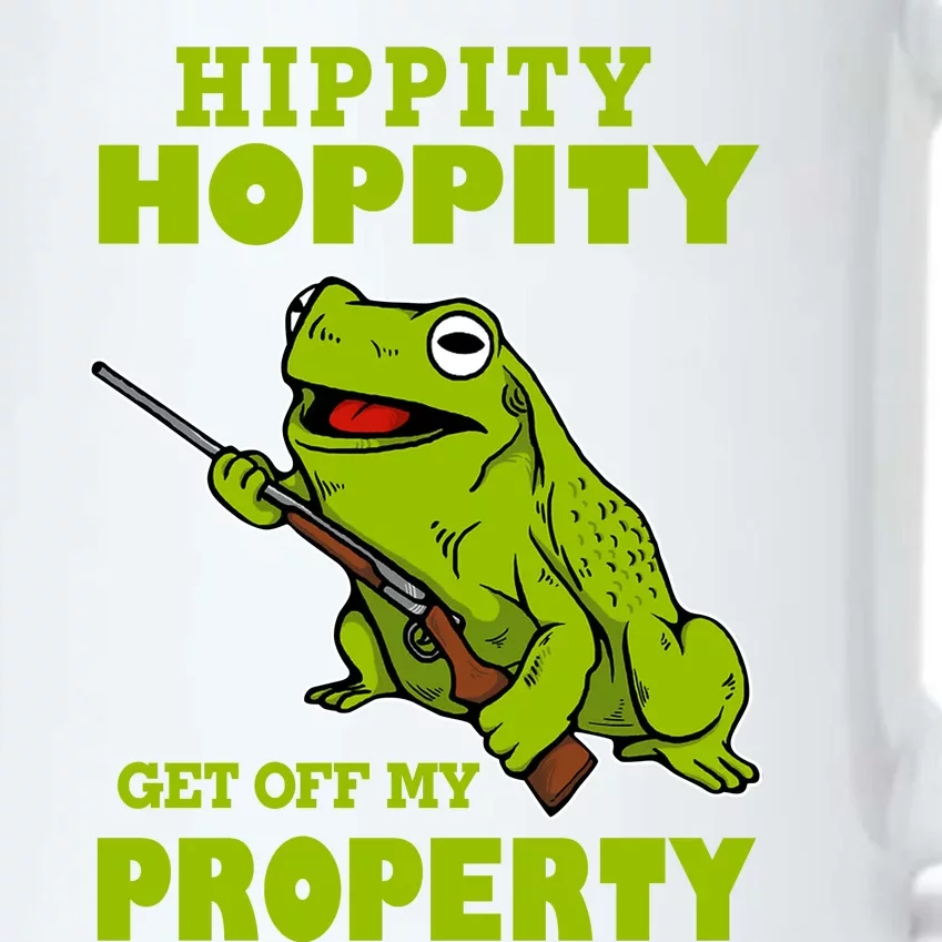 Hippity Hoppity Get Off My Property Frog Warning Keep Out Stay Out Funny Black Color Changing Mug