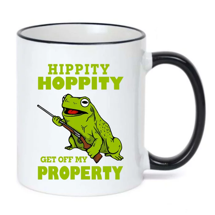 Hippity Hoppity Get Off My Property Frog Warning Keep Out Stay Out Funny Black Color Changing Mug