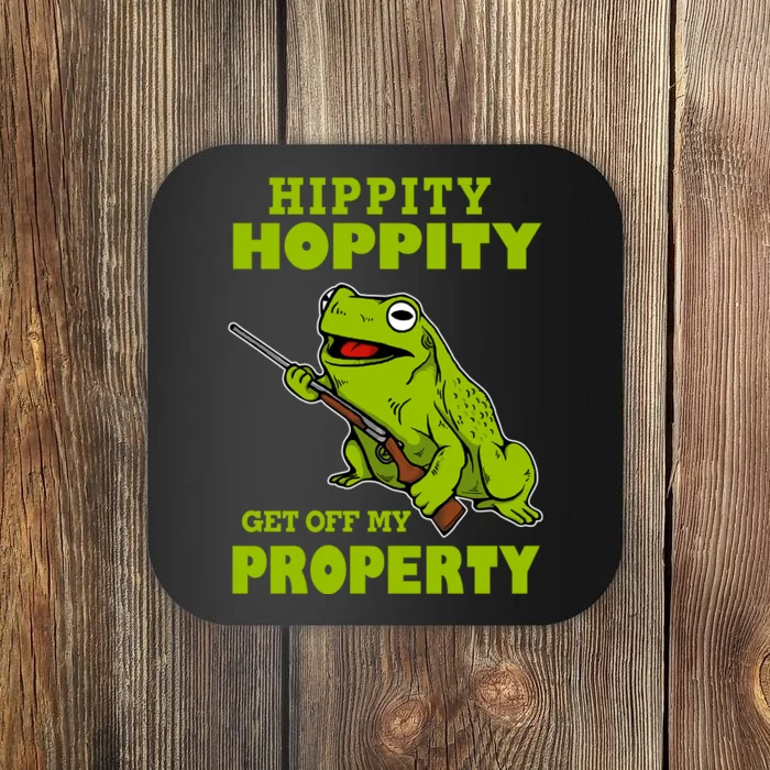 Hippity Hoppity Get Off My Property Frog Warning Keep Out Stay Out Funny Coaster