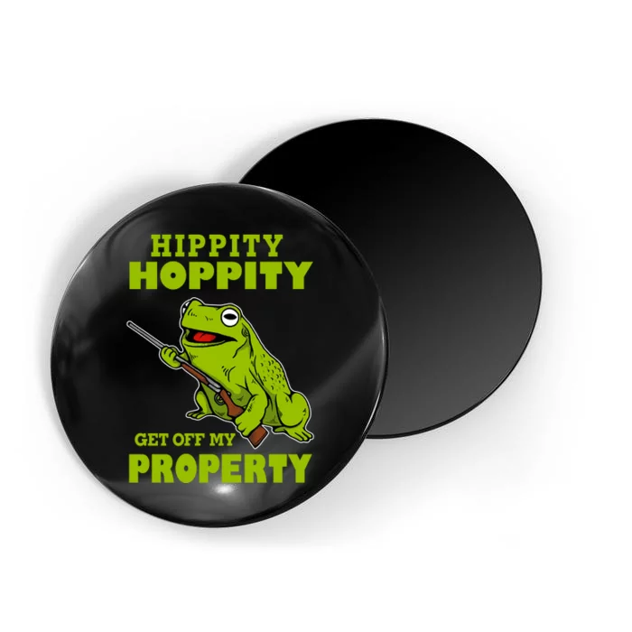 Hippity Hoppity Get Off My Property Frog Warning Keep Out Stay Out Funny Magnet