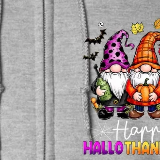 Happy Hallothanksmas Gnomes Lover Halloween Merry Christmas Full Zip Hoodie