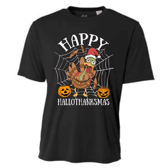 Happy Hallothanksmas Gift Cooling Performance Crew T-Shirt