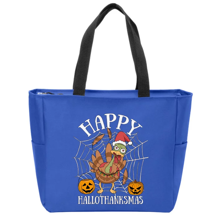 Happy Hallothanksmas Gift Zip Tote Bag