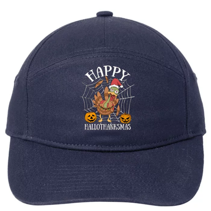 Happy Hallothanksmas Gift 7-Panel Snapback Hat