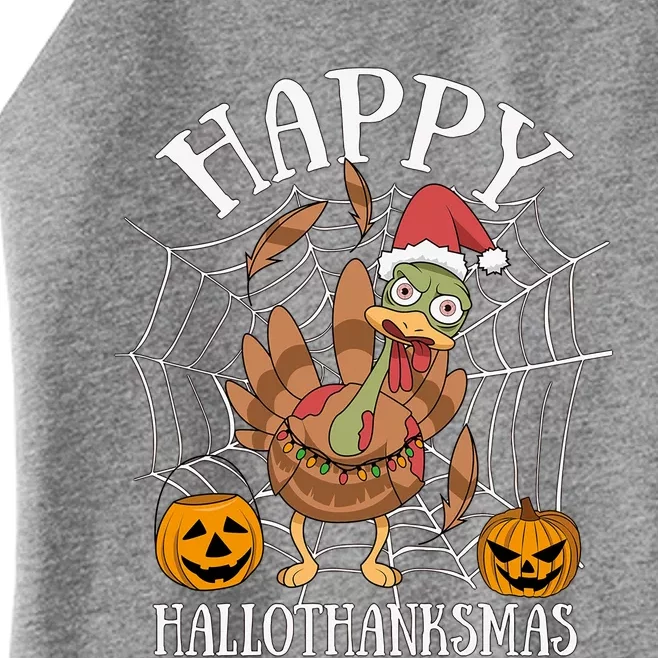 Happy Hallothanksmas Gift Women’s Perfect Tri Rocker Tank