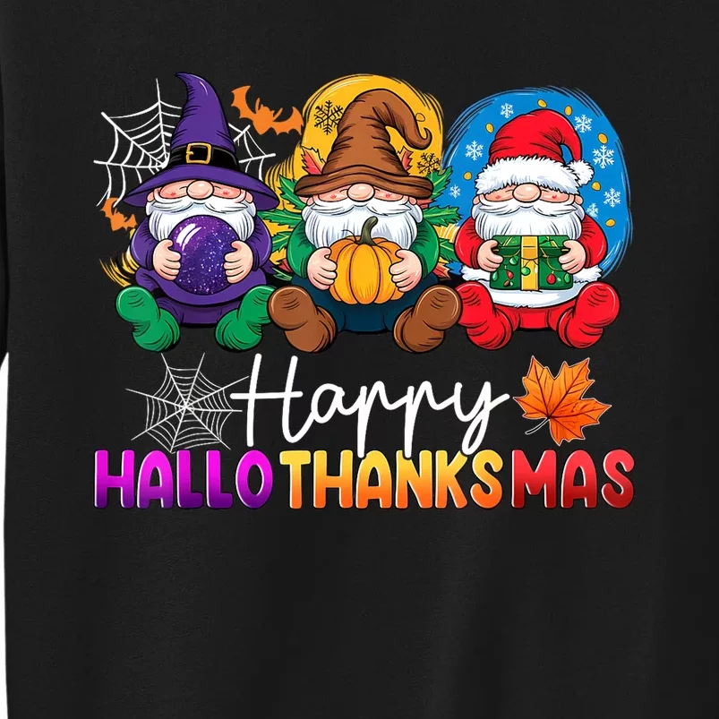 Happy Hallothanksmas Gnomes Gift Tall Sweatshirt