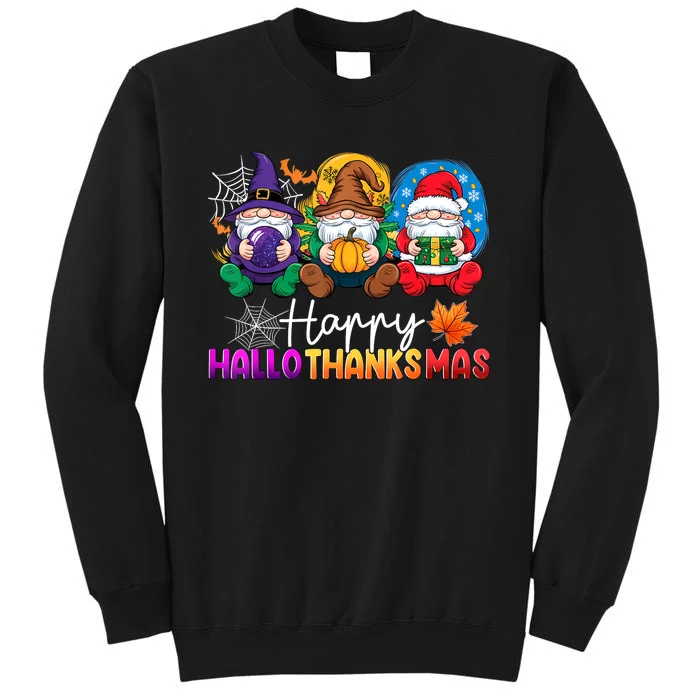 Happy Hallothanksmas Gnomes Gift Tall Sweatshirt