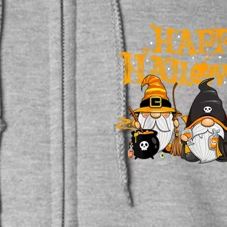 Happy Halloween Gnomes Autumn Pumpkin Fall Holiday Gnome Full Zip Hoodie