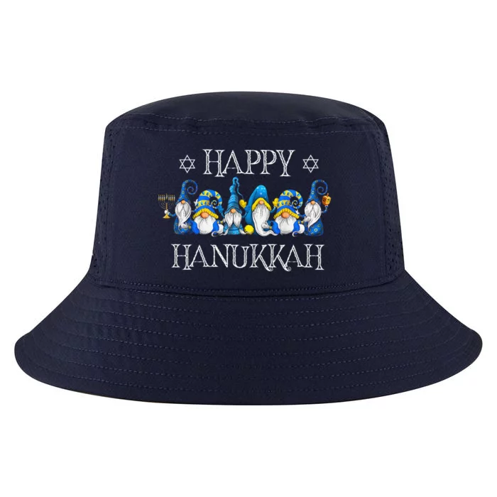 Happy Hanukkah Gnomies Jewish Gnome Lover Chanukah Cool Comfort Performance Bucket Hat