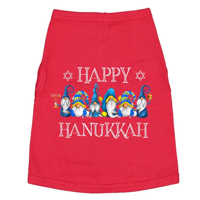 Happy Hanukkah Gnomies Jewish Gnome Lover Chanukah Doggie Tank