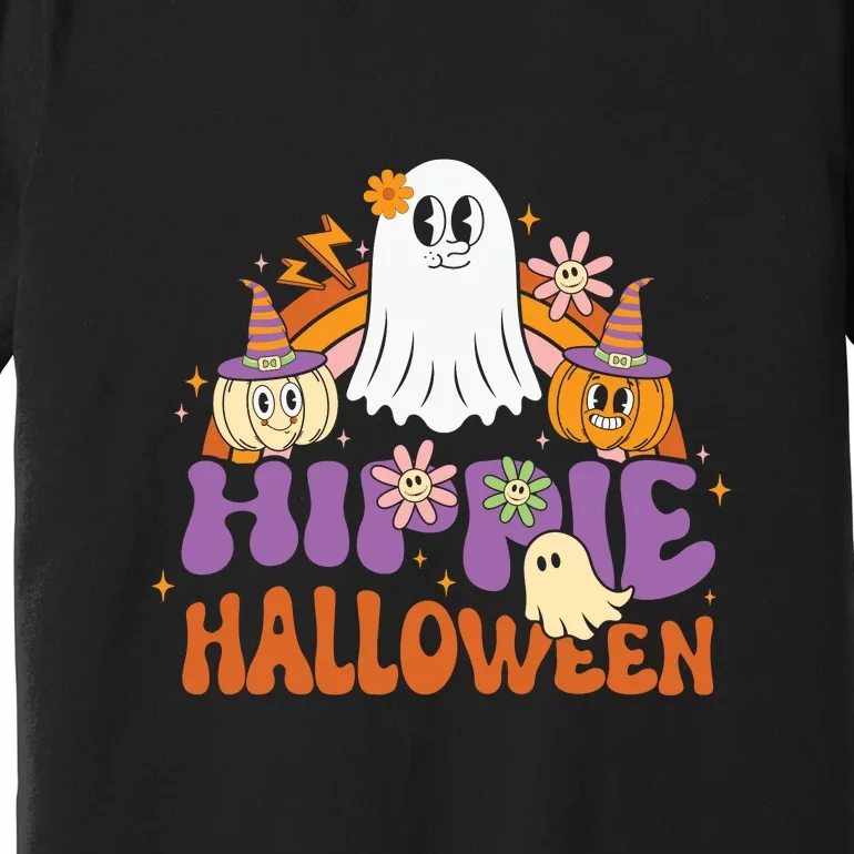 Hippie Halloween Groovy Costume Cute Ghost Spooky Gift Premium T-Shirt