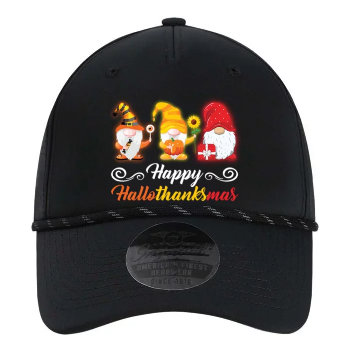 Happy Hallothanksmas Gnomes Halloween Thanksgiving Xmas Funny Gift Performance The Dyno Cap