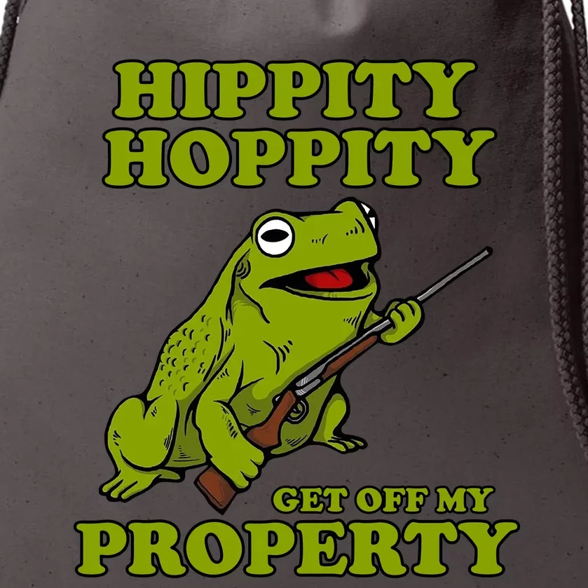 Hippity Hoppity Get Off My Property Frog Drawstring Bag