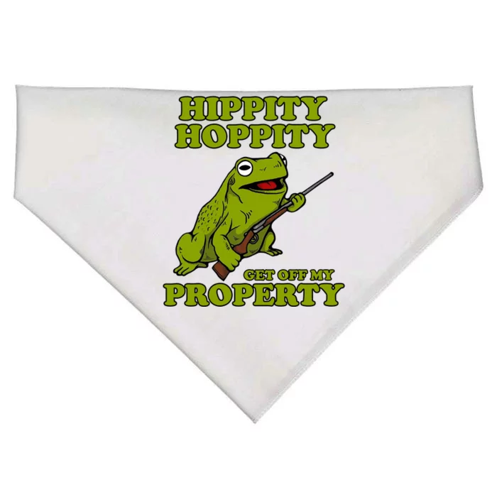 Hippity Hoppity Get Off My Property Frog USA-Made Doggie Bandana