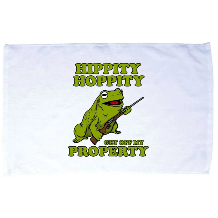 Hippity Hoppity Get Off My Property Frog Microfiber Hand Towel