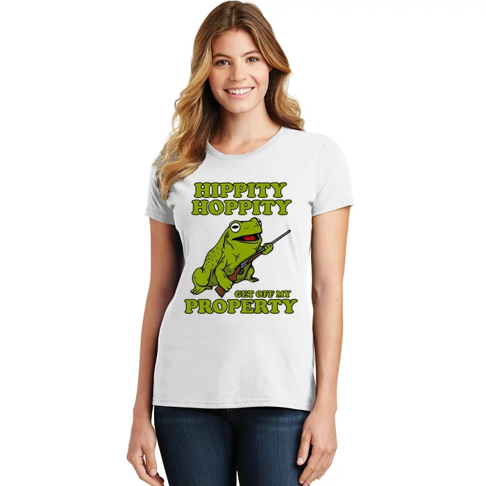 Hippity Hoppity Get Off My Property Frog Women's T-Shirt