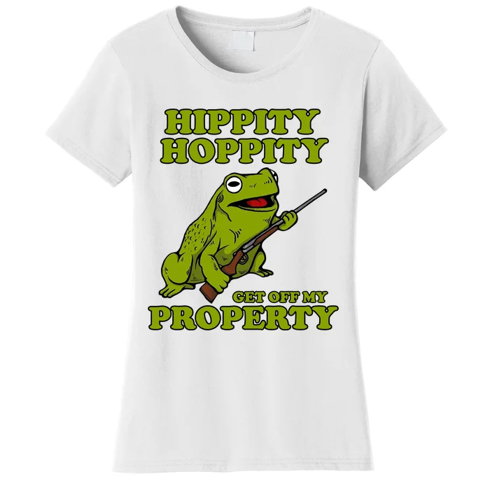 Hippity Hoppity Get Off My Property Frog Women's T-Shirt