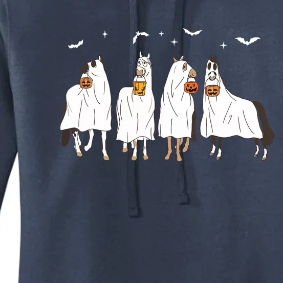 Halloween Horse Ghost Women's Pullover Hoodie