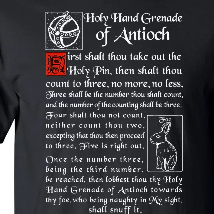 Holy Hand Grenade Of Antioch Tall T-Shirt