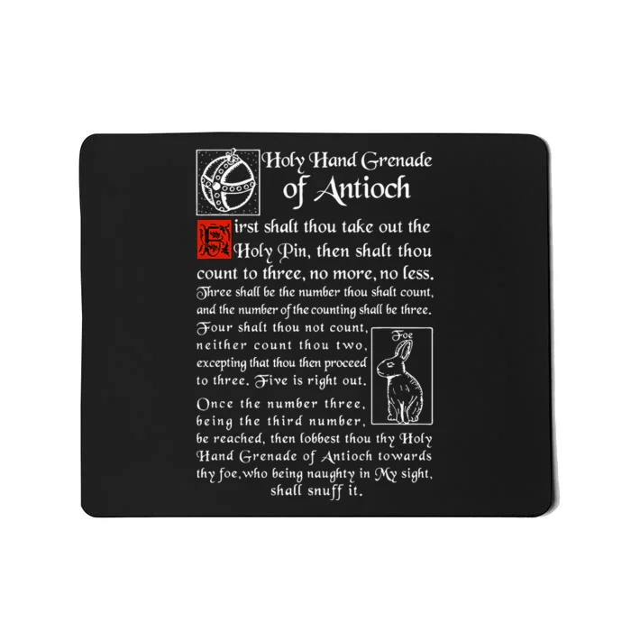 Holy Hand Grenade Of Antioch Mousepad