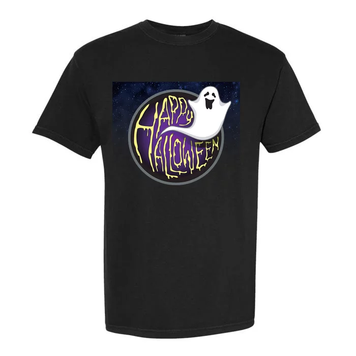 Happy Halloween Ghost Galaxy Garment-Dyed Heavyweight T-Shirt