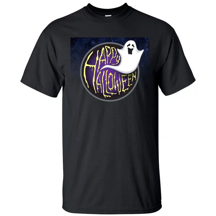 Happy Halloween Ghost Galaxy Tall T-Shirt