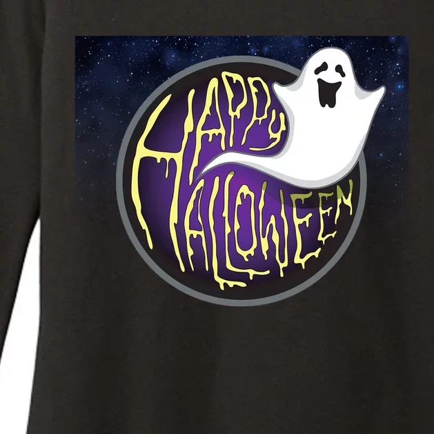 Happy Halloween Ghost Galaxy Womens CVC Long Sleeve Shirt