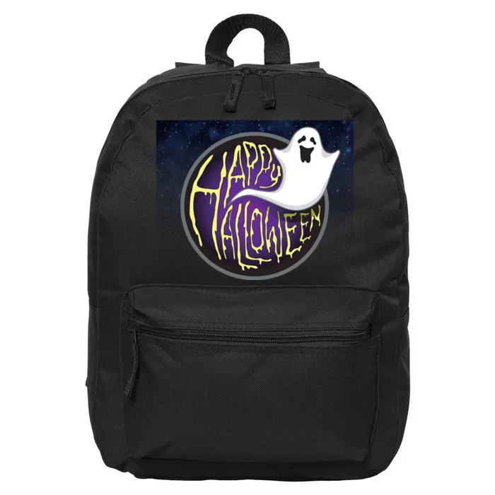 Happy Halloween Ghost Galaxy 16 in Basic Backpack