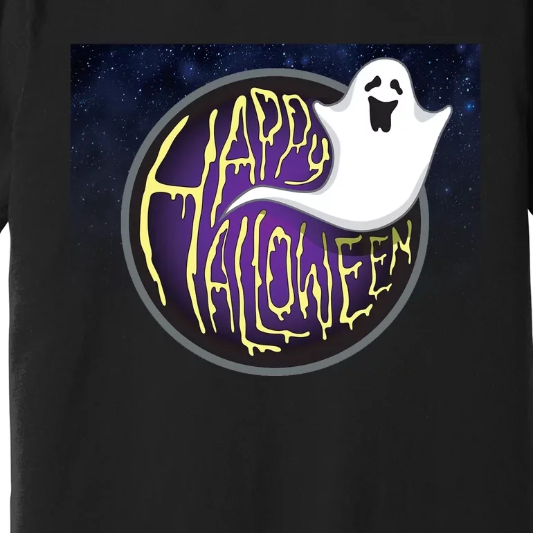 Happy Halloween Ghost Galaxy Premium T-Shirt