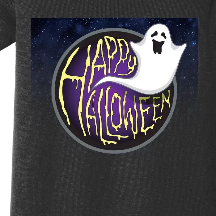 Happy Halloween Ghost Galaxy Baby Bodysuit