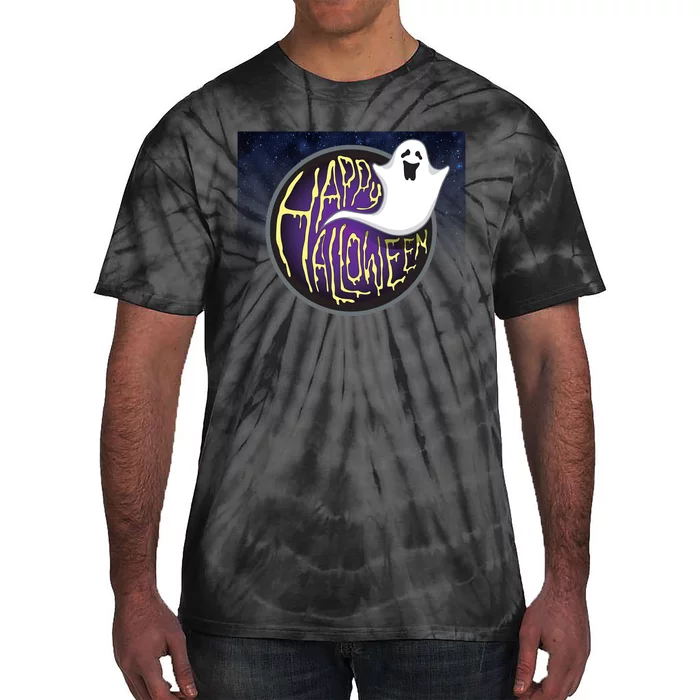 Happy Halloween Ghost Galaxy Tie-Dye T-Shirt