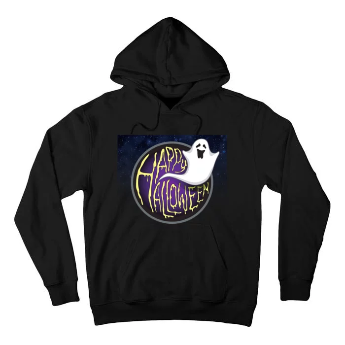 Happy Halloween Ghost Galaxy Tall Hoodie