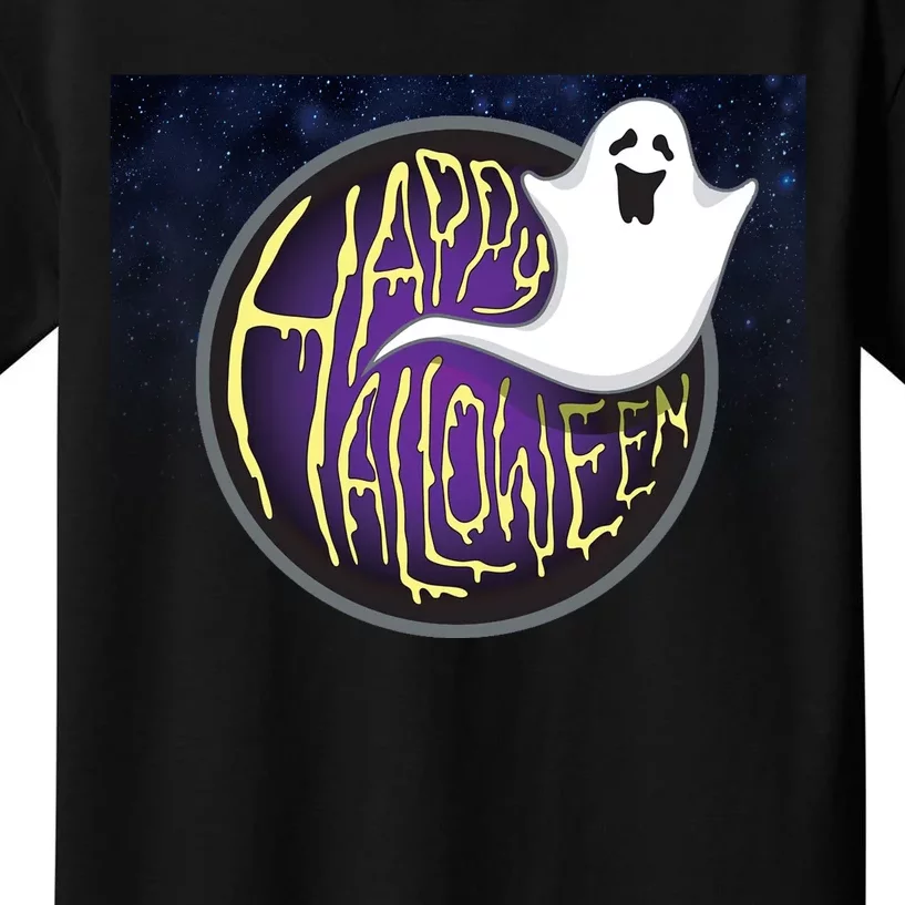 Happy Halloween Ghost Galaxy Kids T-Shirt