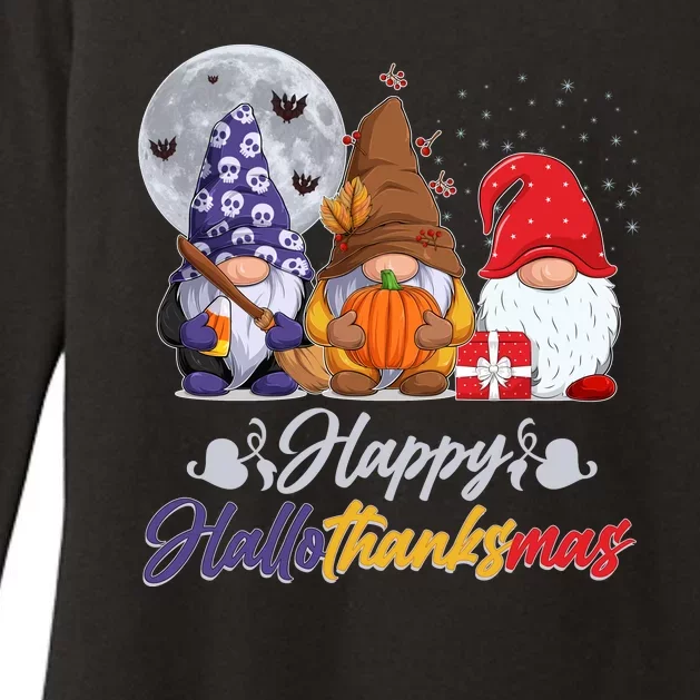 Happy Hallothanksmas Gnomes Womens CVC Long Sleeve Shirt