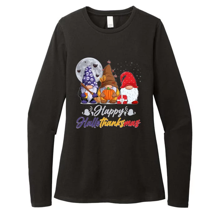 Happy Hallothanksmas Gnomes Womens CVC Long Sleeve Shirt