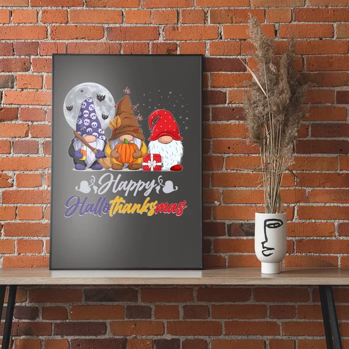 Happy Hallothanksmas Gnomes Poster