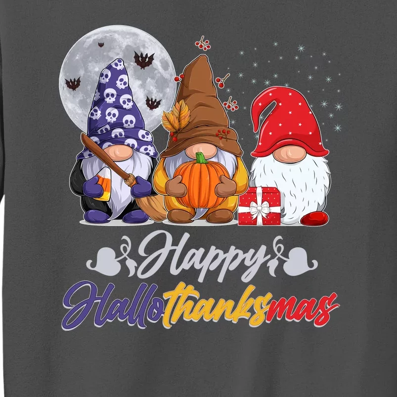 Happy Hallothanksmas Gnomes Tall Sweatshirt